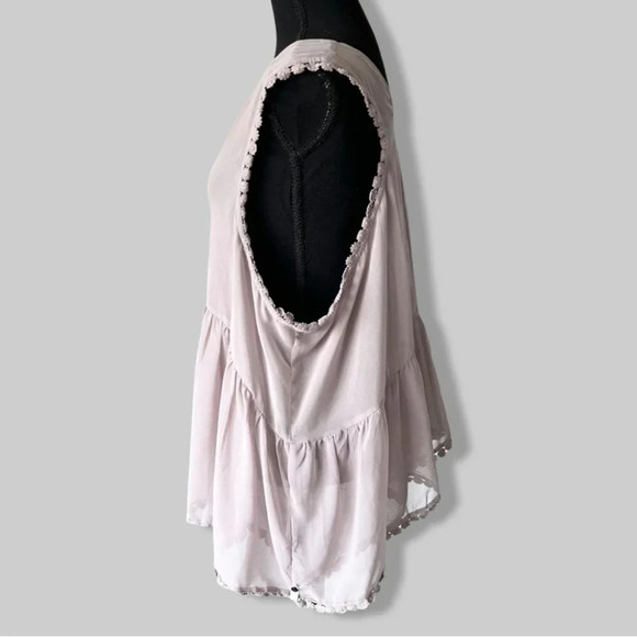 ONE TEASPOON Milky  Rise Flared Loose Fit Top Blouse - Picture 2 of 16